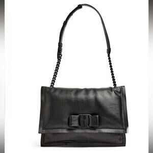 Salvatore Ferragamo Viva Shoulder Bag Black Leather Women’s